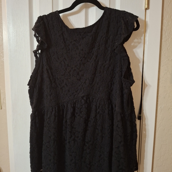 Stretch V Neck Ruffle Babydoll - Picture 5 of 5